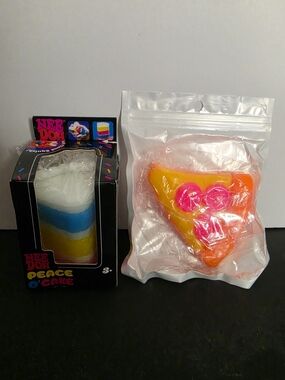 Squishie Peace Of Cake & Pizza Slice Stress Toy